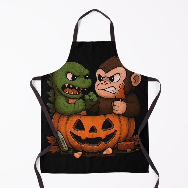 Item preview, King King VS Godzilla in a Halloween Pumpkin designed and sold by AnotherFemaleHuman.