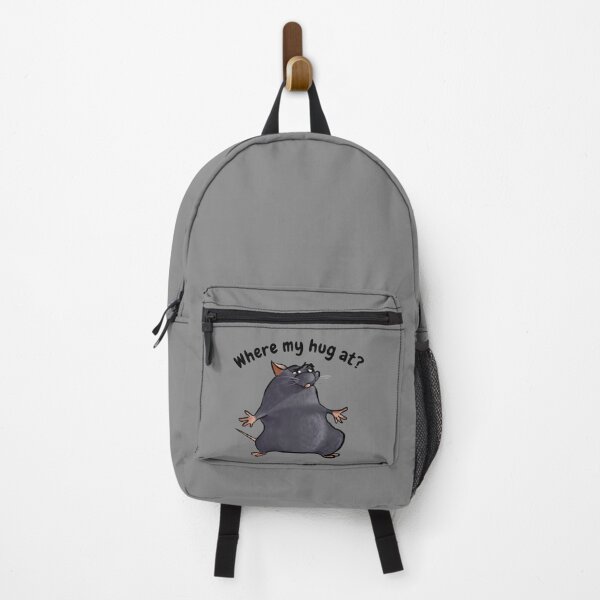 Item preview, Where My Hug At Rat – Funny Relatable Meme Sticker designed and sold by AlyaCreates.