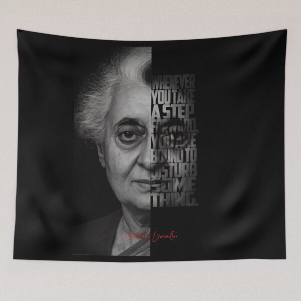 Item preview, Indira Gandhi Portrait – Black and White Art designed and sold by Enea Kelo.