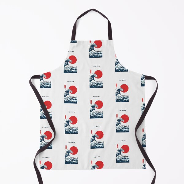 Item preview, Vintage Okinawa Japan Shisa Dogs and Great Wave Sun Art Print - Classic Japanese Souvenir Design, T-shirt Graphic, Home Decor, Travel Gift designed and sold by Colorful-Garden.