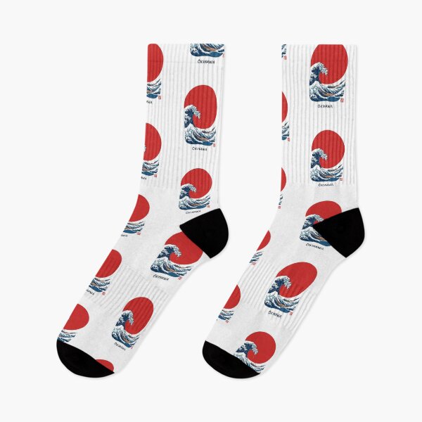Item preview, Vintage Okinawa Japan Shisa Dogs and Great Wave Sun Art Print - Classic Japanese Souvenir Design, T-shirt Graphic, Home Decor, Travel Gift designed and sold by Colorful-Garden.