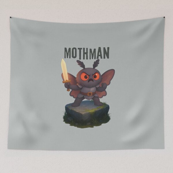 Item preview, Cartoon Mothman – Cute Knight Cryptid in Fantasy Battle designed and sold by designs_by_s2.