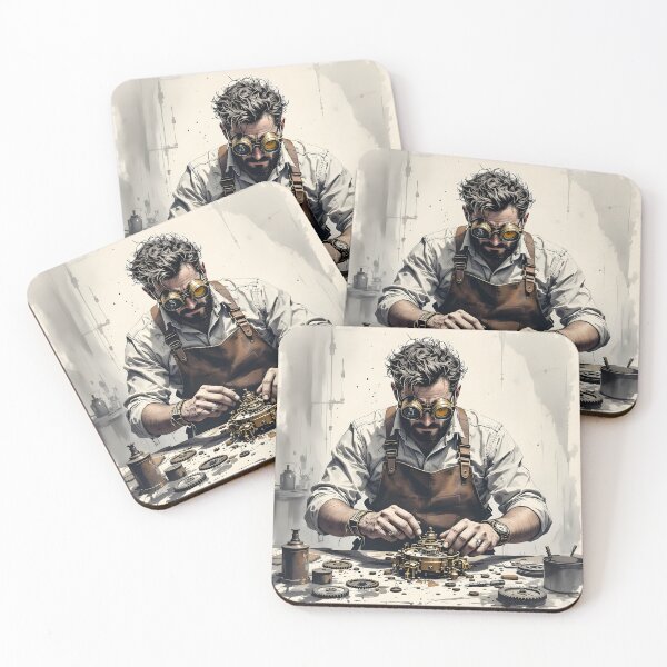 Item preview, Steampunk Inventor Mechanic Art designed and sold by Pixel-Up.