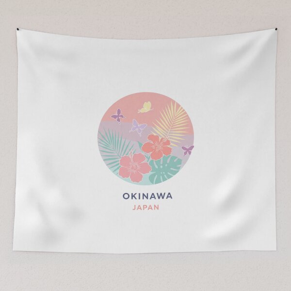 Item preview, Vintage Okinawa Japan Shisa Dogs and Great Wave Sun Art Print - Classic Japanese Souvenir Design, T-shirt Graphic, Home Decor, Travel Gift designed and sold by Colorful-Garden.