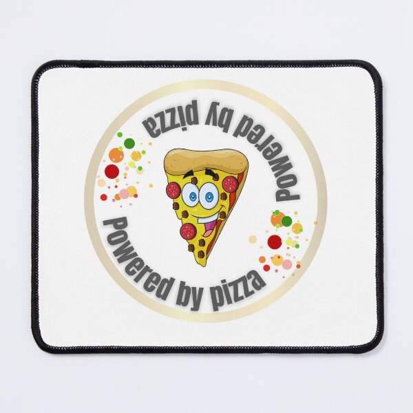 Item preview, Powered by Pizza Funny Cartoon Slice designed and sold by Mindsafe8.