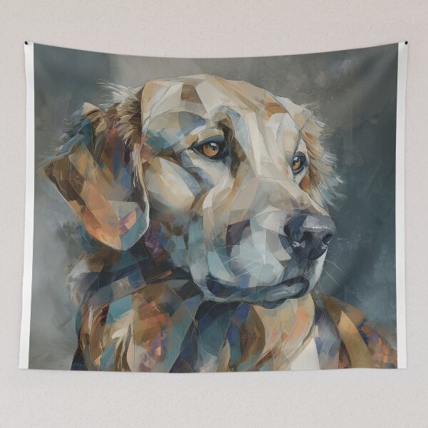 Item preview, Modern Abstract Golden Retriever Painting designed and sold by Gino By Design.