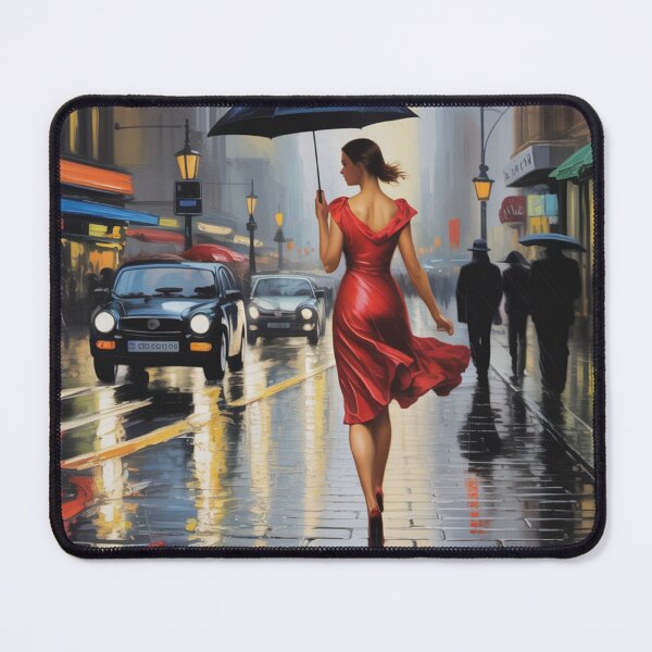 Item preview, Red Dress In The Rain designed and sold by Peter Stawicki.