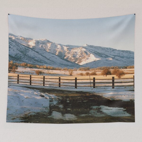 Item preview, Snow Covered Mountains And Meadow designed and sold by Brenda's Images.