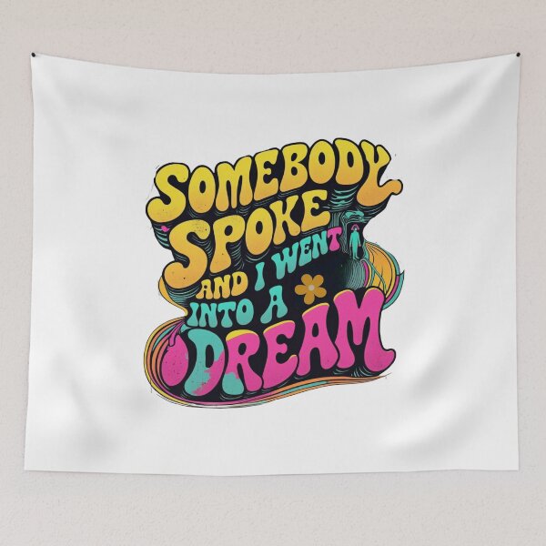 Item preview, Somebody Spoke and I Went Into a Dream – Beatles Inspired Psychedelic Retro Design designed and sold by bazstees54.