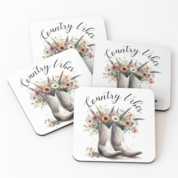 Item preview, Country Vibes White Western Boots and Flowers Watercolor designed and sold by adriana-holmes.