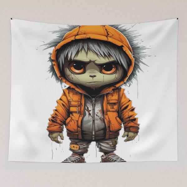 Item preview, Dark Streetwear Cartoon Character – Creepy Hoodie Design designed and sold by ElGrandeDesign.
