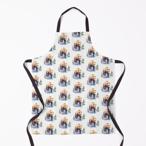 Item preview, Grizzly Bear Catching Salmon – Wild Nature Alaska designed and sold by pixeldizajn.