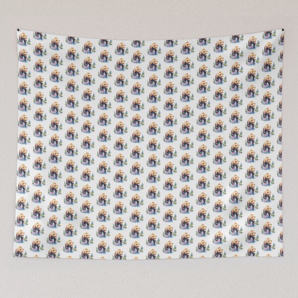Item preview, Grizzly Bear Catching Salmon – Wild Nature Alaska designed and sold by pixeldizajn.