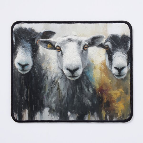 Item preview, Modern abstract acrylic painting of sheep designed and sold by Gino By Design.