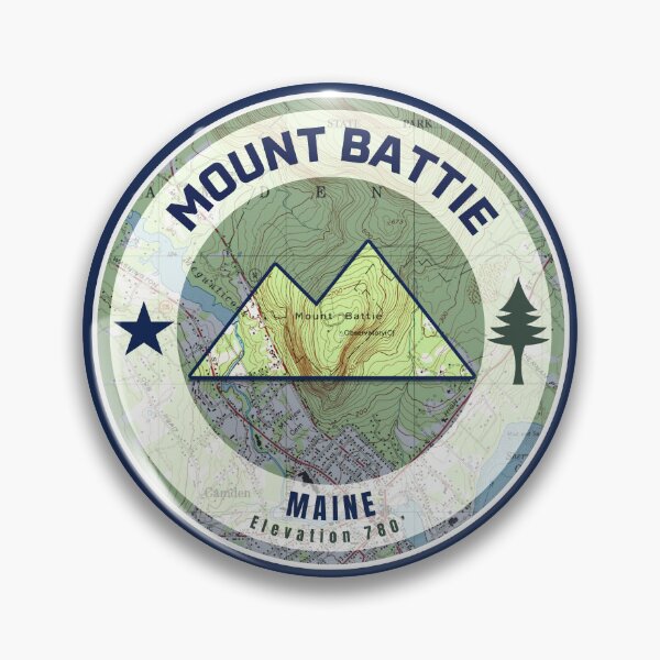 Item preview, Maine Mountain Map Peaks - Mount Battie designed and sold by Willz Designz.