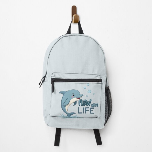 Item preview, Flow with Life – Dolphin & Bubbles Inspirational Design designed and sold by PriyaMagic.