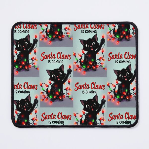 Item preview, Santa Claws Is Coming Cat Artwork designed and sold by ArtComixHaven.