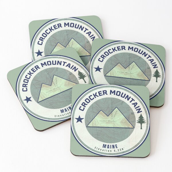 Item preview, Maine Mountain Map Peaks - Crocker Mountain designed and sold by Willz Designz.