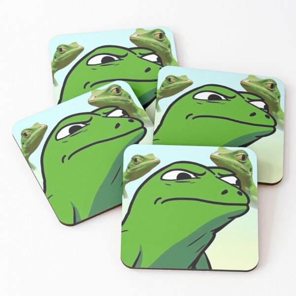 Item preview, Smug Frog Meme with Lizards designed and sold by Mayverse.