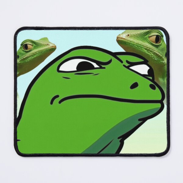 Item preview, Smug Frog Meme with Lizards designed and sold by Mayverse.