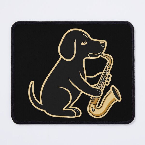 Item preview, Harmony in Fur Dog Playing Saxophone designed and sold by reggaeartgifts.