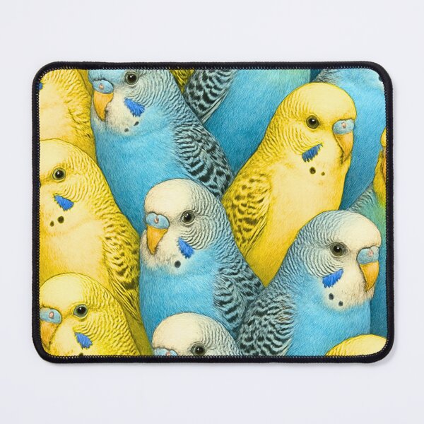 Item preview, Blue and yellow parakeets designed and sold by BackgroundND.