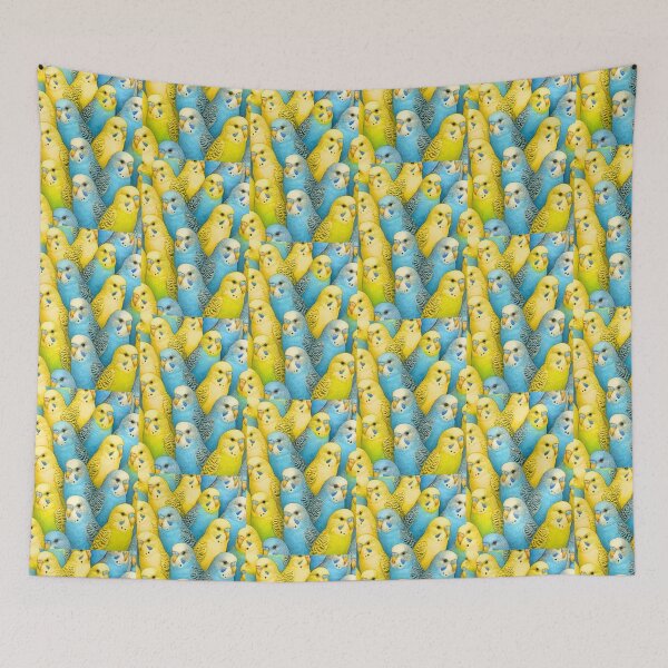 Item preview, Blue and yellow parakeets designed and sold by BackgroundND.