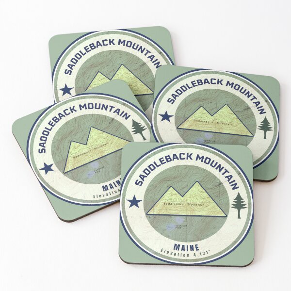 Item preview, Maine Mountain Map Peaks - Saddleback Mountain designed and sold by Willz Designz.