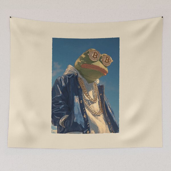 Item preview, Pepe the Frog Crypto Bull Run Poster – Bitcoin Meme Art designed and sold by Enea Kelo.