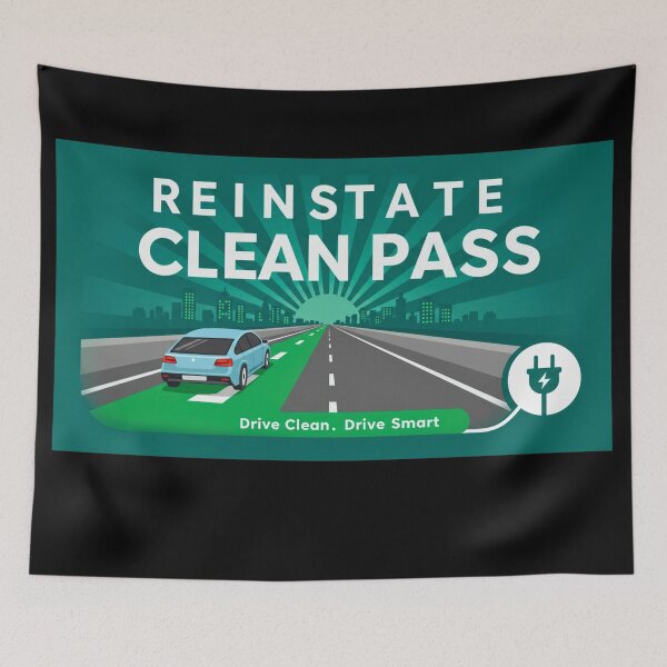 Item preview, Reinstate Clean Pass – Eco-Friendly Advocacy Design designed and sold by FitEnvy.