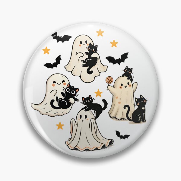 Item preview, Halloween Cute Ghosts Bats Black Cats designed and sold by Eclectic Monkey.