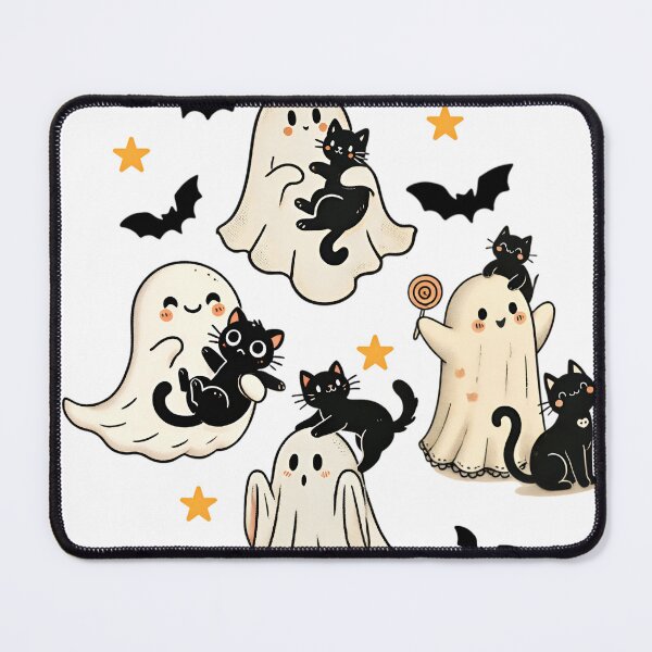 Item preview, Halloween Cute Ghosts Bats Black Cats designed and sold by Eclectic Monkey.