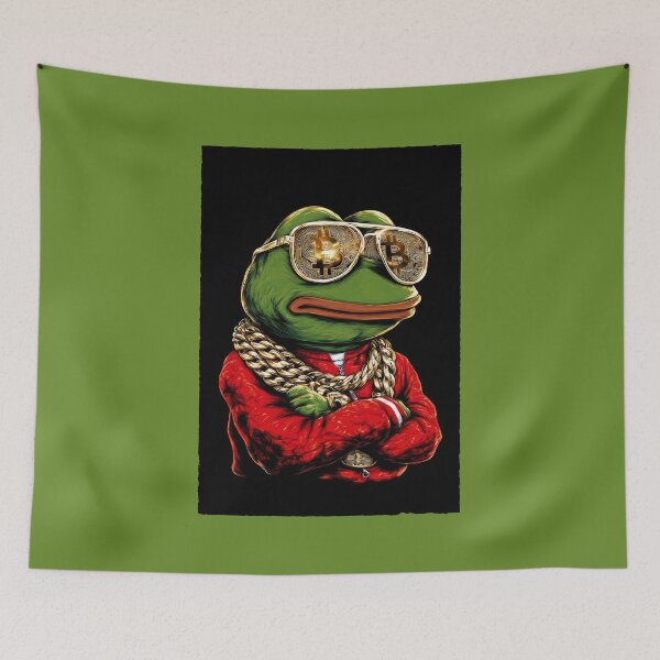 Item preview, Pepe the Frog Crypto Bull Run Poster – Bitcoin Meme Art designed and sold by Enea Kelo.