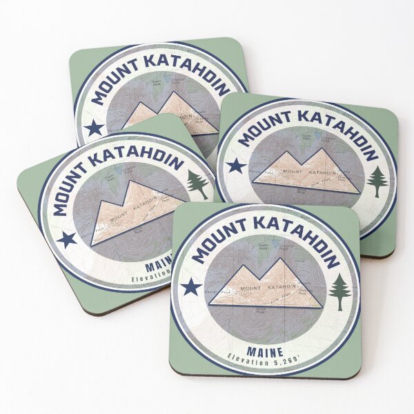 Item preview, Maine Mountain Map Peaks - Mount Katahdin designed and sold by Willz Designz.