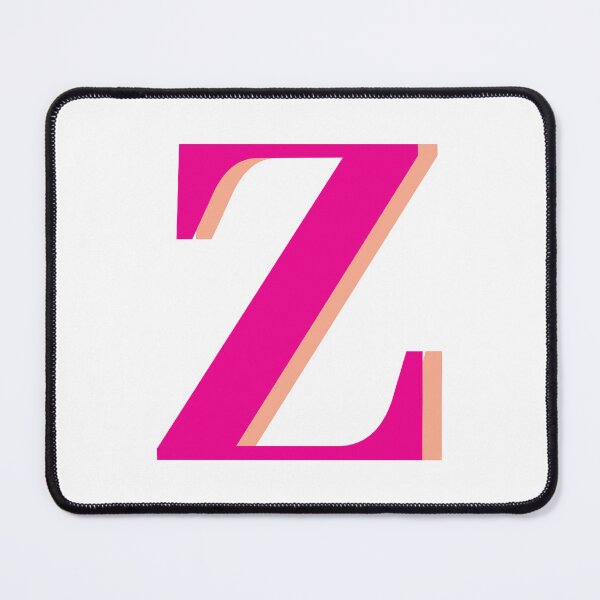Item preview, Letter Z in hot pink – Cute Alphabet Initial Monogram designed and sold by Monika Howarth.