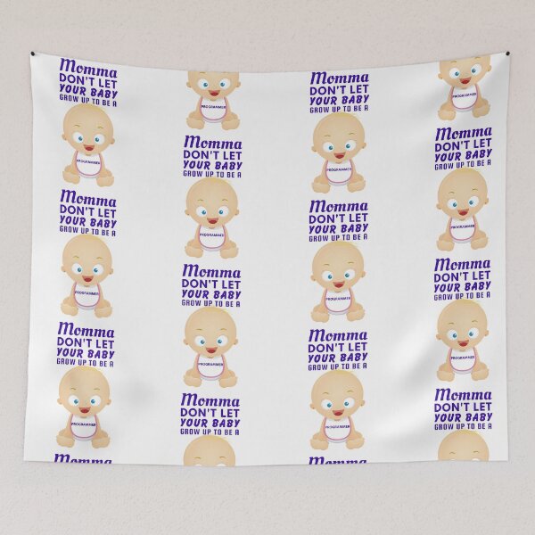Item preview, Momma, Don’t Let Your Baby Grow Up to Be a Programmer – Funny Tech Humor designed and sold by SnarkSharks.