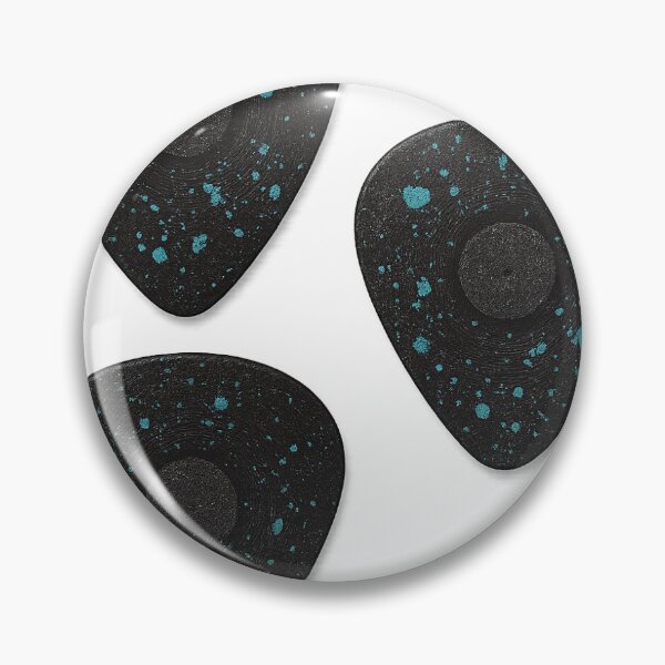 Item preview, Three Black Guitar Picks with Blue Speckled Patterns on Black Background designed and sold by Creative88Art.
