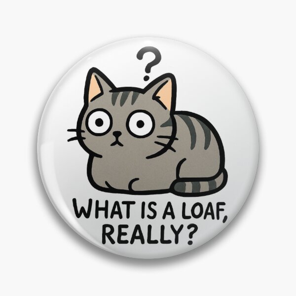 Artikelvorschau, Existenzielles Brot" Lustiger Kätzchen-Brot-Vektor Sticker entworfen und verkauft von catastrocat.