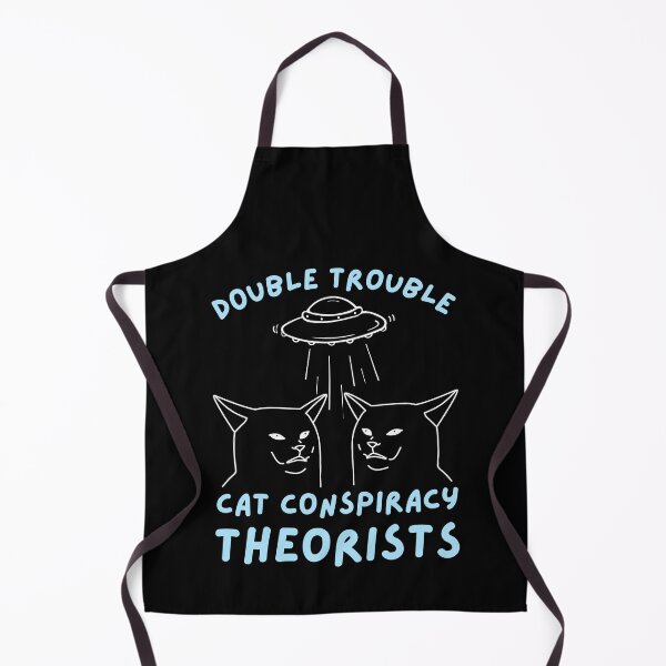 Item preview, Double trouble, cat conspiracy theorists designed and sold by BritishDelights.