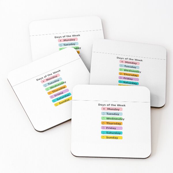 Item preview, Colorful Weekday Chart for Preschool & Kindergarten designed and sold by AlexKidsPrints.