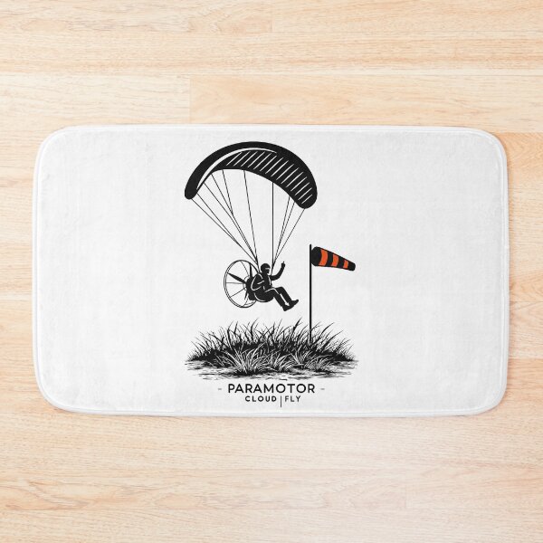 Item preview, Paramotor pilot flying past a windsock designed and sold by ParaCloudFly.