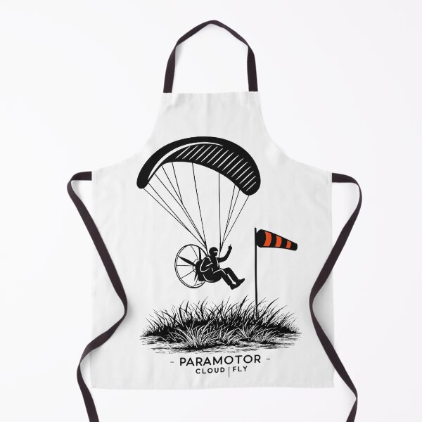 Item preview, Paramotor pilot flying past a windsock designed and sold by ParaCloudFly.