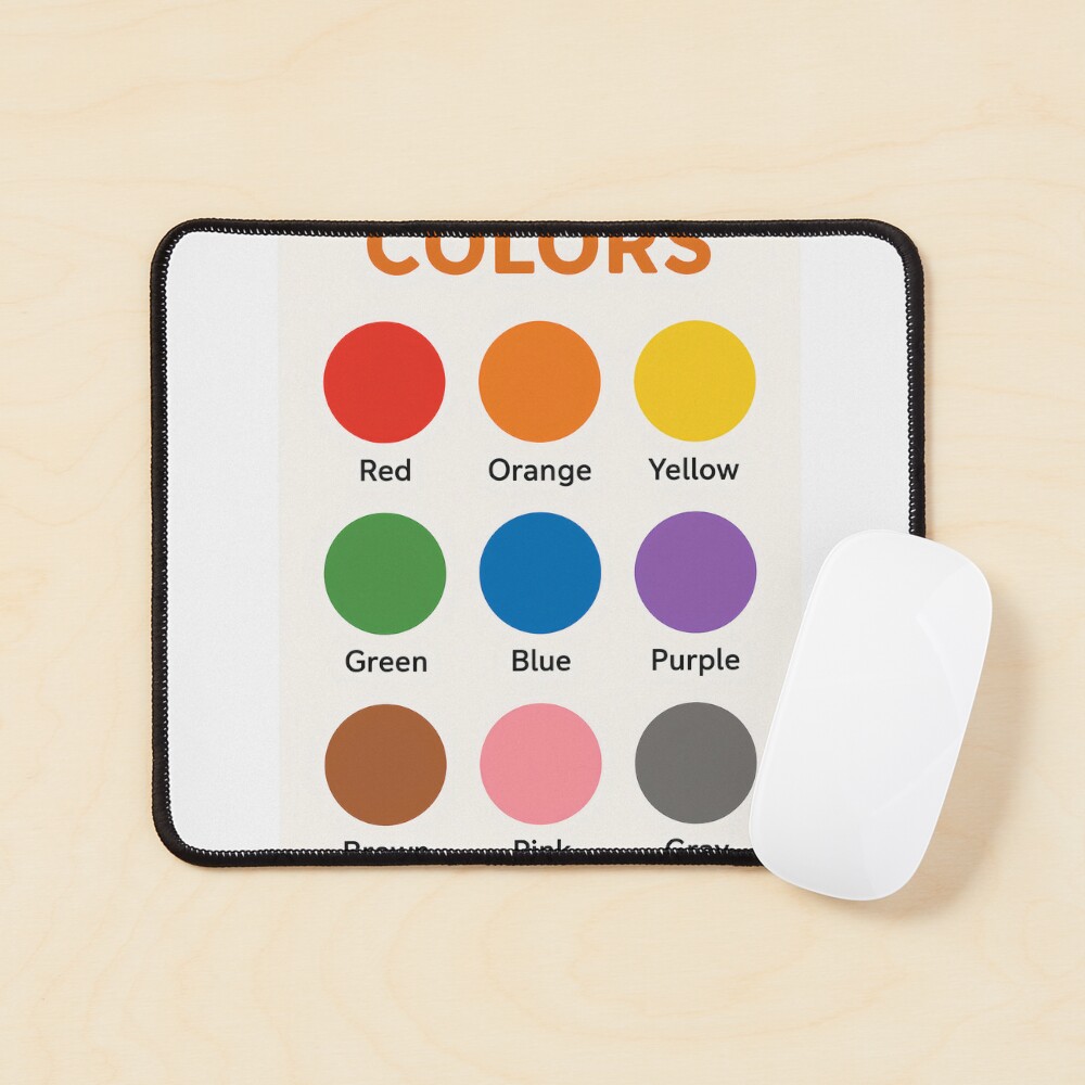 Color Learning Poster for Kids – Educational Wall Art with Color Circles and Labels Poster