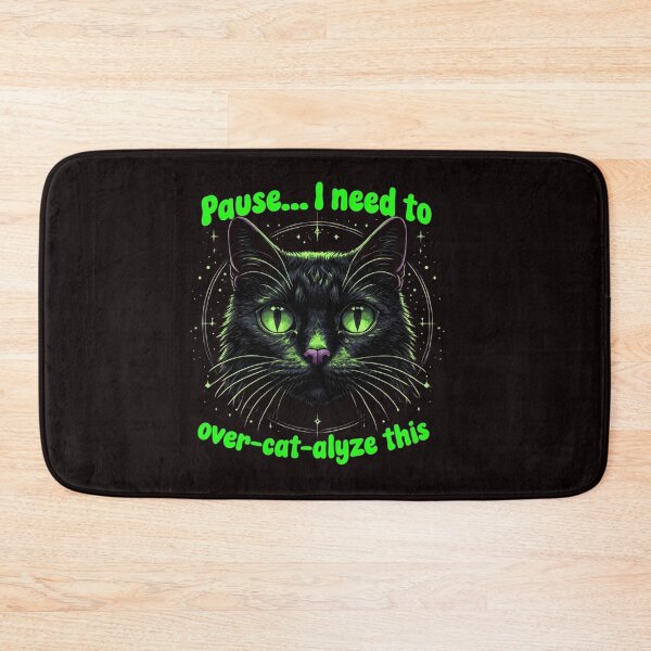 Item preview, Pause… I Need to Over-Cat-Alyze This – Funny Cat Pun Design designed and sold by WHDProduction45.