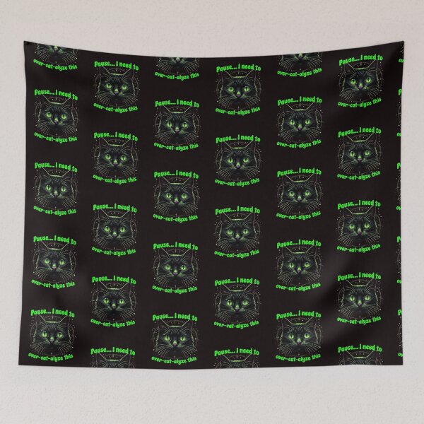 Item preview, Pause… I Need to Over-Cat-Alyze This – Funny Cat Pun Design designed and sold by WHDProduction45.