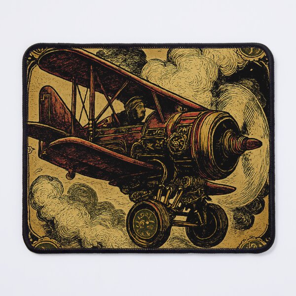 Item preview, Cloud Bound Courage – Vintage Biplane in Flight designed and sold by Kray80.