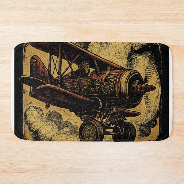 Item preview, Cloud Bound Courage – Vintage Biplane in Flight designed and sold by Kray80.