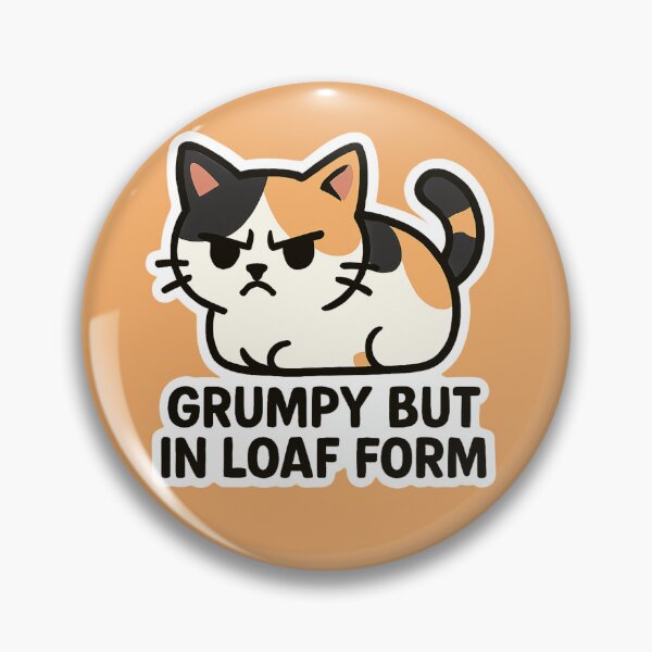 Item preview, "Grumpy Loaf" Funny Kitten Vector Sticker designed and sold by catastrocat.