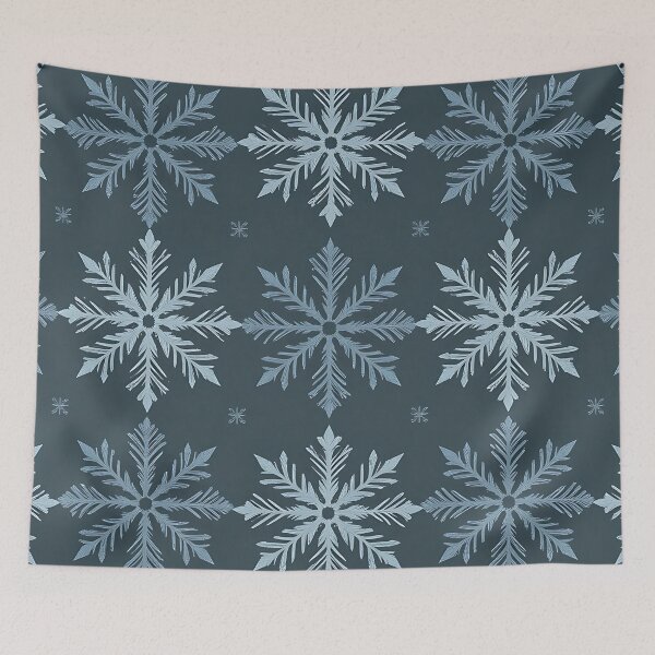 Item preview,  Fractal Snowflakes Pattern – Stylized Symmetric Design in Cool Winter Tones designed and sold by Dino-Lune.