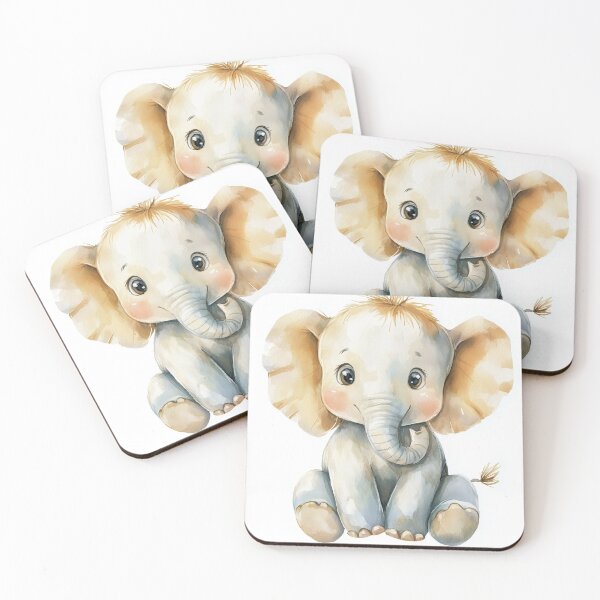 Item preview, Cute Watercolour Elephant – Adorable Nursery Animal Art designed and sold by Gino By Design.